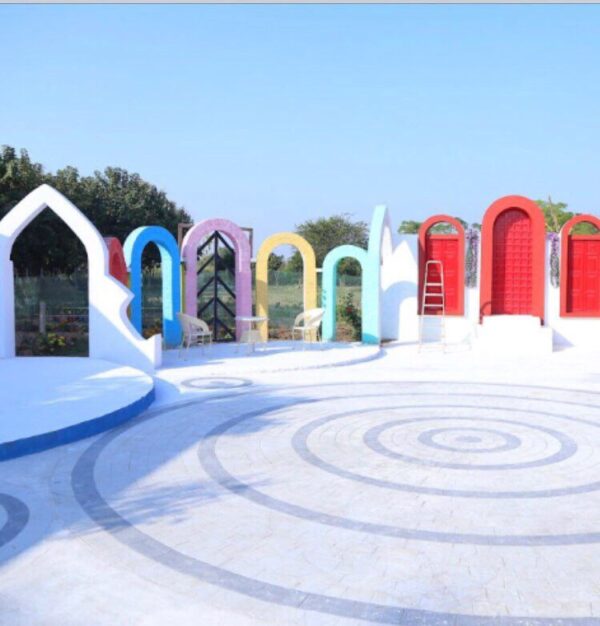 Fiber Crafted Temple Gate for Marriage Venue