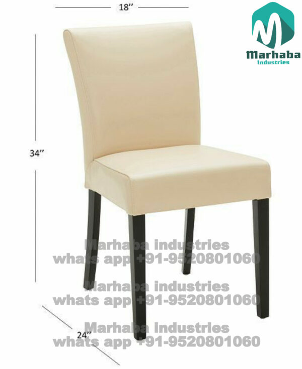 Sleek Upholstered Chair with Carved Legs