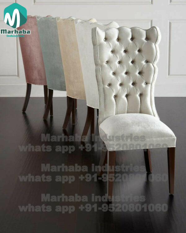 Royal-Style Dining Chair with Cushion Support