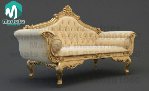 Baroque Inspired Sofa with Tufted Back